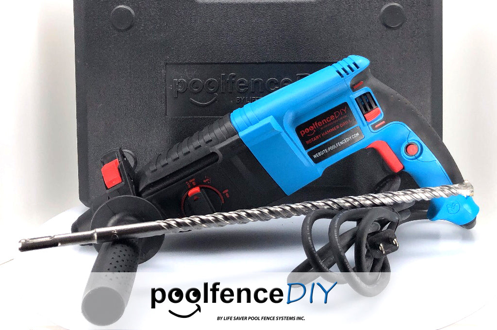 Installing a Pool Fence with a Rotary Hammer Drill