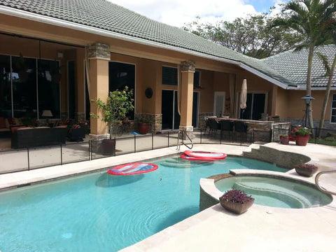 Dog fence around sales pool